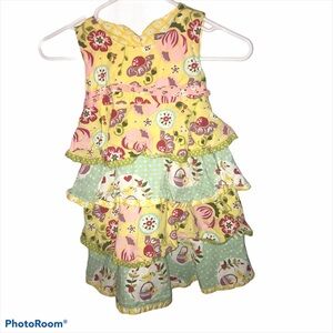 Jelly the pug‎ floral ruffle dress